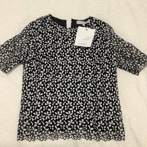 Carolina Herrera Black & White Top (Size 14)